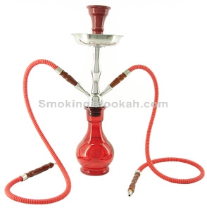 2 Hose Junior Hookah with Case Red