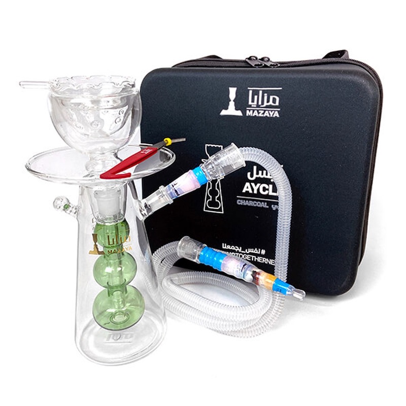 Mazaya Aycle Glass Hookah with Case