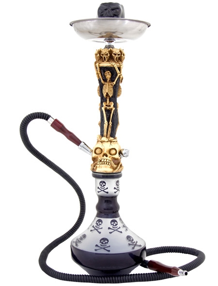 Skeleton Hookah with Case Antique Bone