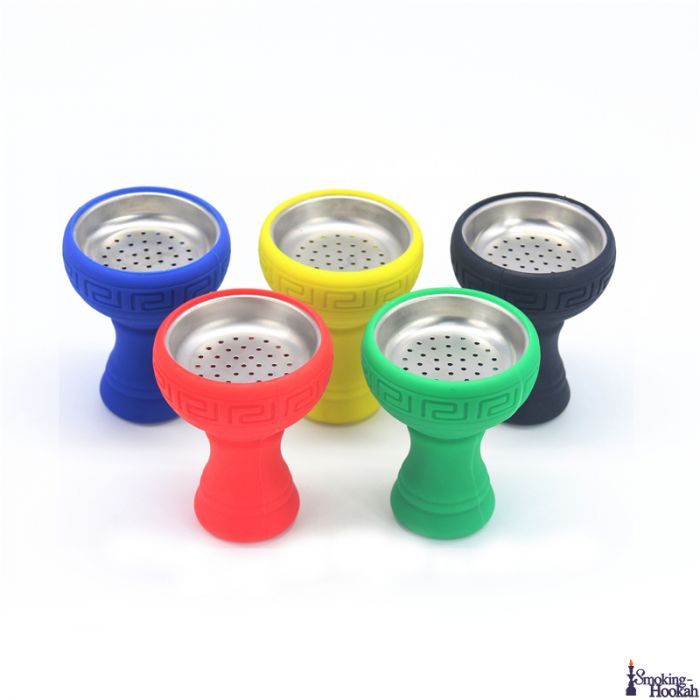 Glass & Silicone Tobacco Bowl For Hookah Shisha Head High Temperature Resistance 